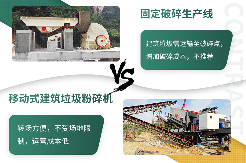 相對于建筑垃圾來講，移動式更勝一籌